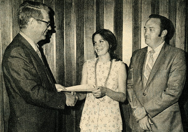 Claudia Williams Taxel accepting her diploma